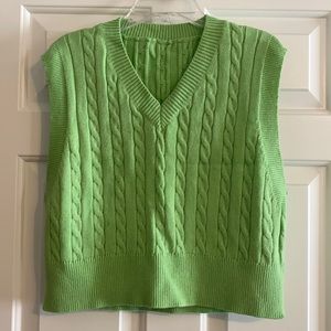 Cropped sweater vest